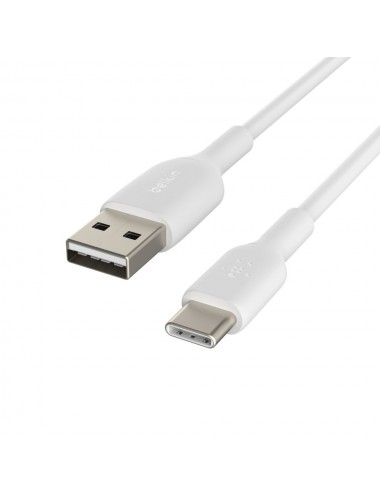 USB-A to USB-C Cable 2M White